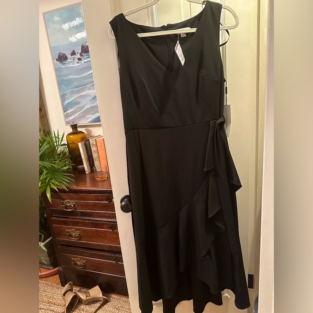 NWT Calvin Klein Black, formal dress. Size 14